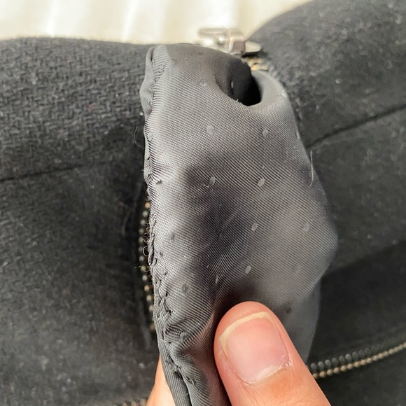 Zara Wool Blend Faux Leather Moto Biker Jacket - Picture 11 of 11